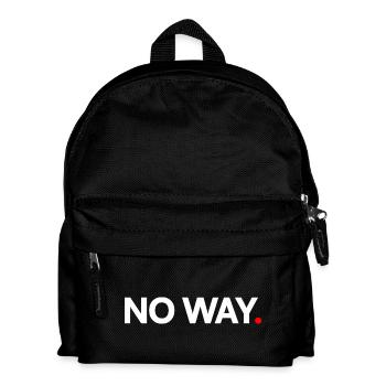 AUF KEINEN FALL | Minimalistischer humoristischer Ausdruck - Kinder Rucksack - Schwarz - Vorne