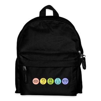 Five Senses, Sensory Organs, Medicine - Kids' Backpack - black - Front