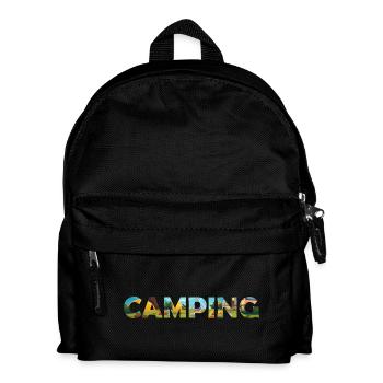 Camping Hoodie – Outdoor Lover Hoodie – Vanlife - Kids' Backpack - black - Front