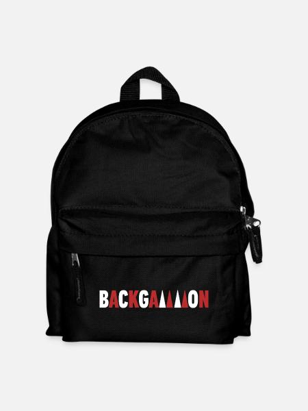 Backgammon - Kinder Rucksack - Schwarz