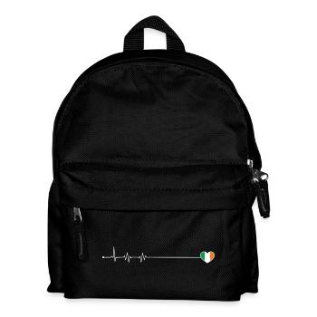 Heartbeat irland Flagge - Kinder Rucksack - Schwarz - Vorne