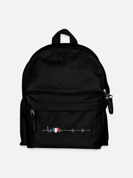 Heartbeat france drapeau - Sac à dos Enfant - noir