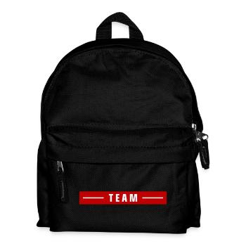 Team Strich - Kinder Rucksack - Schwarz - Vorne