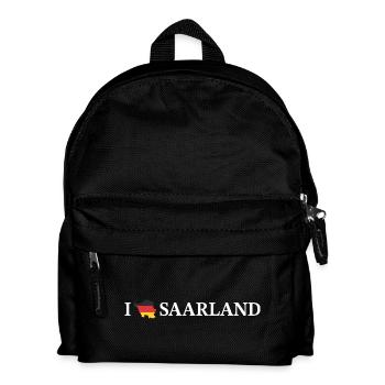 I love Saarland Bundesland Deutschland - Kinder Rucksack - Schwarz - Vorne
