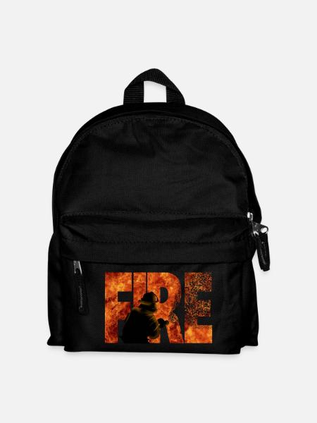 Feuerwehr - Kinder Rucksack - Schwarz
