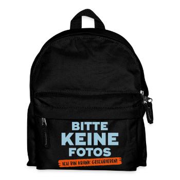 Festival / Urlaub Fotos Krank schreiben - Kinder Rucksack - Schwarz - Vorne