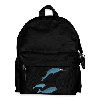 narwal familie - Kinder Rucksack - Schwarz - Vorne