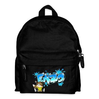 Enzo-Graffiti-Name - Kinder Rucksack - Schwarz - Vorne