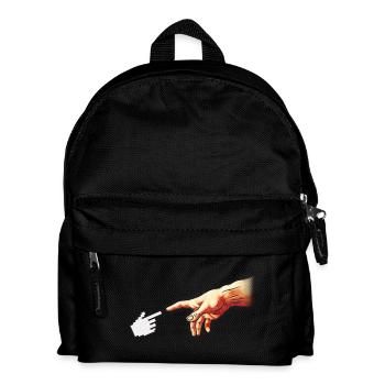 Funny 8bit Nerd & Geek Humor (Creation of Adam) - Kids' Backpack - black - Front