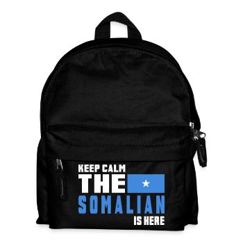 Keep Calm Somalia Flaggen Design - Kinder Rucksack - Schwarz - Vorne