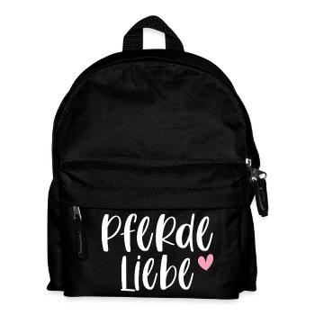Pferde Reiten Pferdeliebe Pferdemädchen Geschenk - Kinder Rucksack - Schwarz - Vorne