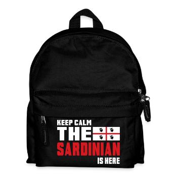 Keep Calm Sardinia flag design - Kids' Backpack - black - Front