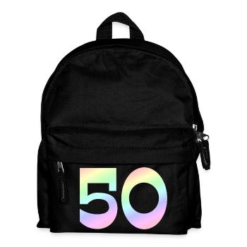 geburtstagsshirt, 50 pastell Verlauf - Kinder Rucksack - Schwarz - Vorne