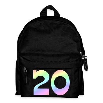 Jubiläum, 20 pastell Verlauf - Kinder Rucksack - Schwarz - Vorne