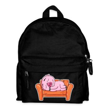Pig NIedlich sleep sleep - Kids' Backpack - black - Front