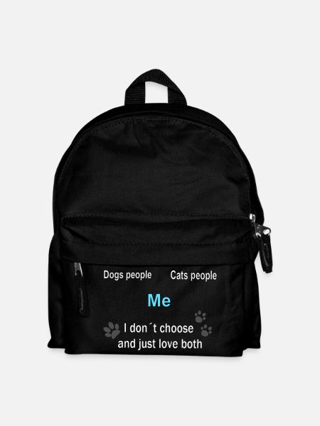 Cats and Dogs, Tier tatzen, besitzer, Halter - Kinder Rucksack - Schwarz