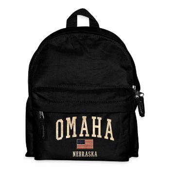Omaha Nebraska Vintage Patch - Kinder Rucksack - Schwarz - Vorne