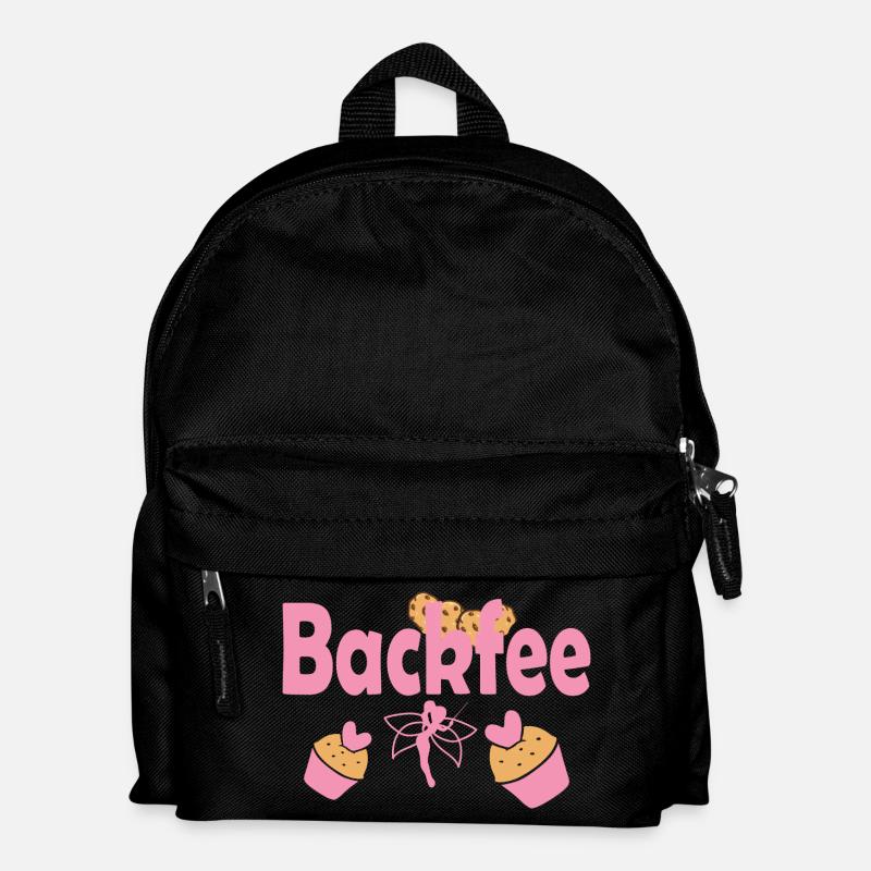 Backfee motif with cookies and fairy - Kids' Backpack - black