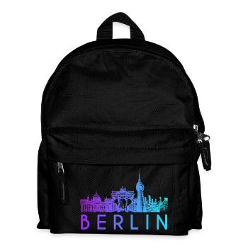 Berlin Skyline - Kinder Rucksack - Schwarz - Vorne