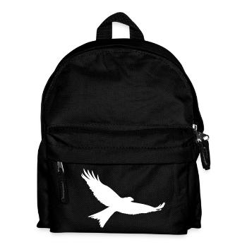 Bird of prey in white - Kids' Backpack - black - Front