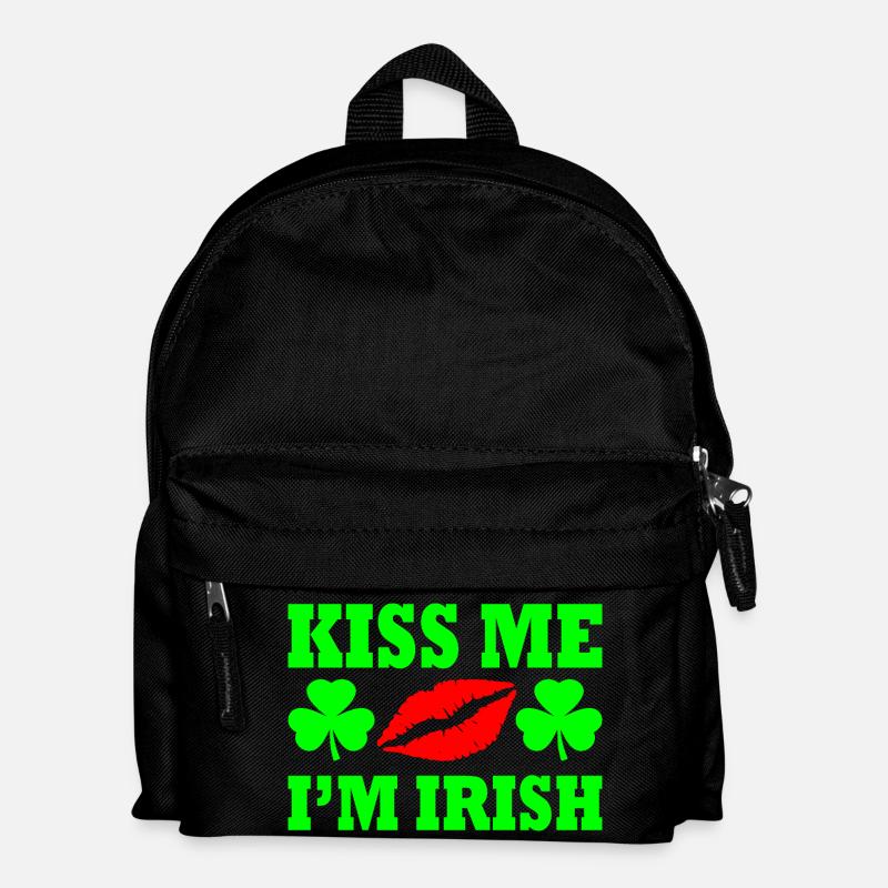 Kiss me im irish - Kinder Rucksack - Schwarz