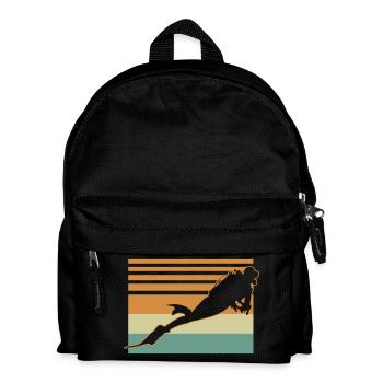 Diver Flag - Kinder Rucksack - Schwarz - Vorne
