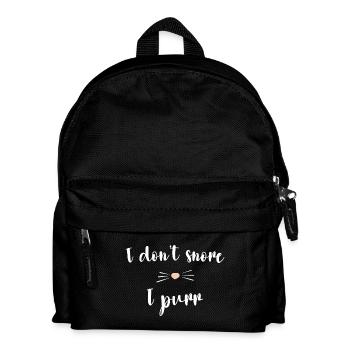 I don't snore I purr - Kids' Backpack - black - Front