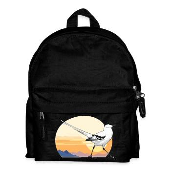 Vogel im Sonnenaufgang - Kinder Rucksack - Schwarz - Vorne