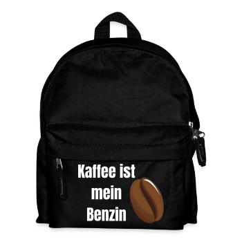 Kaffee ist mein Benzin - Kinder Rucksack - Schwarz - Vorne