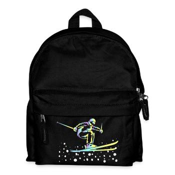 Neon Gradient Ski Jumping - Kids' Backpack - black - Front