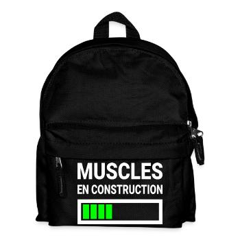 Muscles En Construction Cadeau Drôle - Kinder Rucksack - Schwarz - Vorne