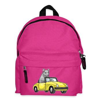 Rat Car - Kids' Backpack - fuchsia - Front