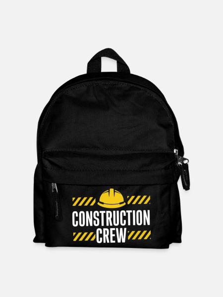 Construction Crew Safety Design - Kids' Backpack - black
