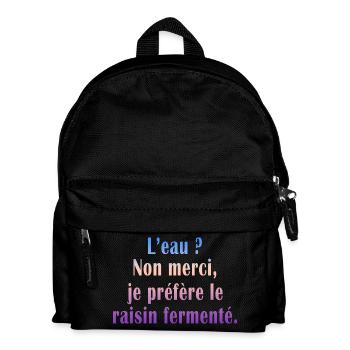 Papa Humor Witz Fermentierte Traube Lustig - Kinder Rucksack - Schwarz - Vorne