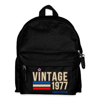 Jahrgang 1977 limitierte Auflage - Kinder Rucksack - Schwarz - Vorne