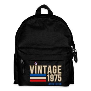Vintage 1975 limitierte Auflage - Kinder Rucksack - Schwarz - Vorne