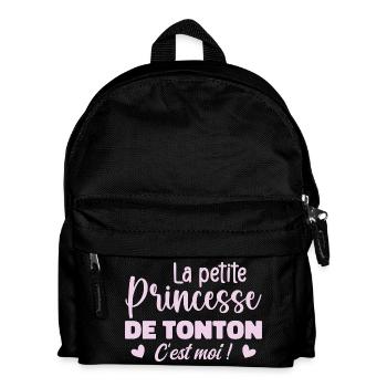 Die kleine Prinzessin des Onkels - Kinder Rucksack - Schwarz - Vorne