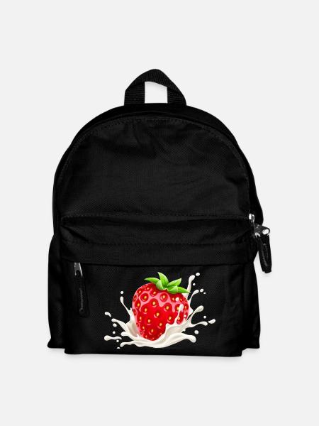 Erdbeere, Erdbeer-Verlangen, Erdbeere - Kinder Rucksack - Schwarz