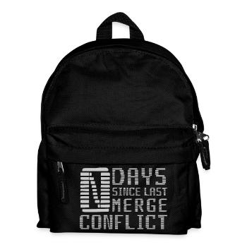 Merge Conflict Software Developer Developer geek - Kids' Backpack - black - Front