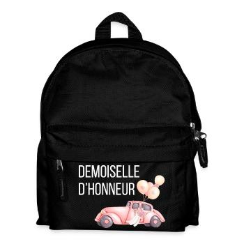 Brautjungfer - Autohochzeit - Kinder Rucksack - Schwarz - Vorne