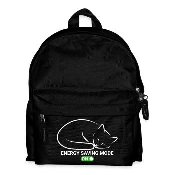 Cat in power saving mode - Kids' Backpack - black - Front