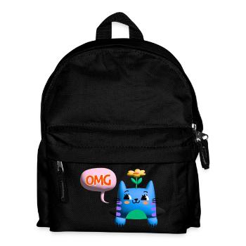 OMG Cat cute 3d bubble - Kids' Backpack - black - Front