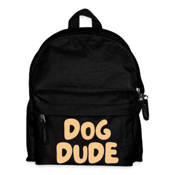 Dog Dude – Shirt für entspannte Hundefreunde - Kinder Rucksack - Schwarz - Vorne