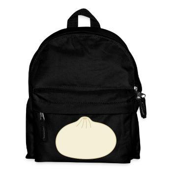 Minimalistische Bao Bun Illustration für Bekleidung - Kinder Rucksack - Schwarz - Vorne