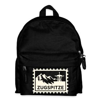 Mountain peak with cable car design - Kids' Backpack - black - Front