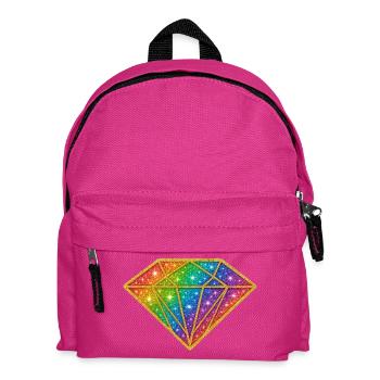 Rainbow Diamond Glitter - Kids' Backpack - fuchsia - Front