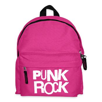 Punk Rock Bold Typography - Kids' Backpack - fuchsia - Front