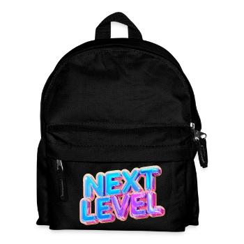 Texte 3D de niveau supérieur - Conception dégradée audacieuse - Sac à dos Enfant - noir - Devant