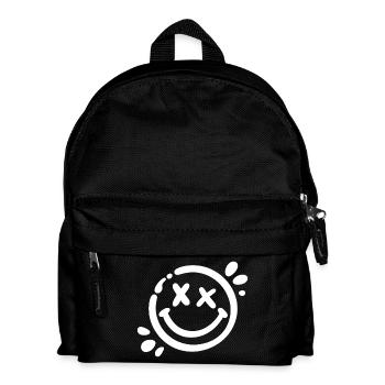 Happy Smiley Street Art - Kinder Rucksack - Schwarz - Vorne