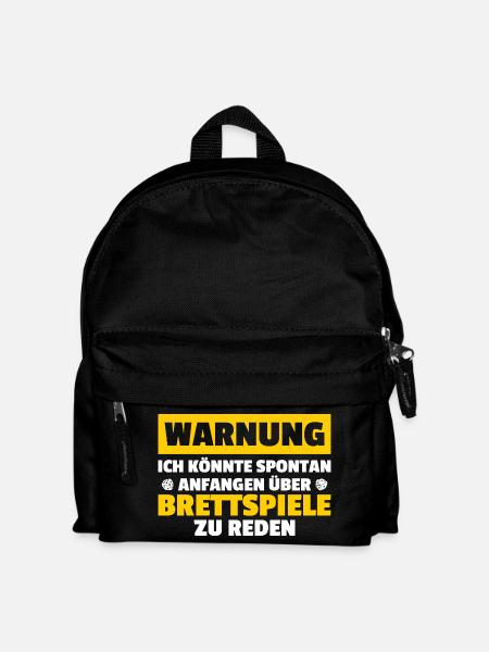 Warning: Board game, board game - Kids' Backpack - black